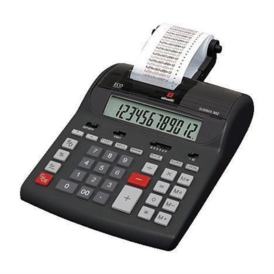 Olivetti B4645000 Calculadora Impresora Summa 302 - Cifras: 12; Impresión: Sí; Color Del Producto: Negro; Longitud: 160 Mm; Profundidad: 50 Mm; Altura: 220 Mm