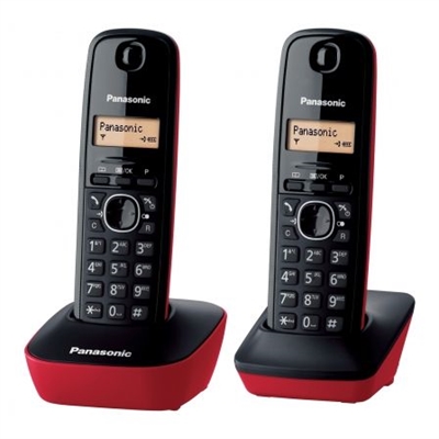 Panasonic KX-TG1612SPR Dect Duo Dect Duo Basico Rojo.