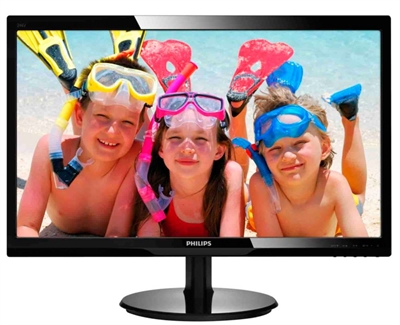 Philips 246V5LHAB/00 Philips V-line 246V5LHAB - Monitor LED - 24 - 1920 x 1080 Full HD (1080p) @ 60 Hz - 250 cd/m² - 1000:1 - 1 ms - HDMI, VGA - altavoces - negro con textura, negro brillante