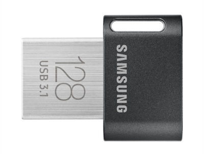 Samsung MUF-128AB/APC PENDRIVE 128GB USB 3.1 SAMSUNG FIT GRAY PLUS BLACK USB 3.1 GEN 1 TYPE-A R: 400MB s