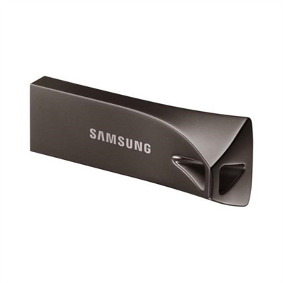 Samsung MUF-64BE4/EU Samsung MUF-64BE. Capacidad: 64 GB, Interfaz del dispositivo: USB tipo A, Versión USB: 3.2 Gen 1 (3.1 Gen 1), Velocidad de lectura: 200 MB/s. Factor de forma: Sin tapa. Peso: 11,5 g. Color del producto: Gris, Titanio
