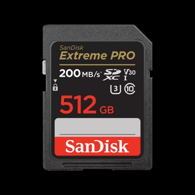 Sandisk SDSDXXD-512G-GN4IN SanDisk Extreme Pro - Tarjeta de memoria flash - 512 GB - Video Class V30 / UHS-I U3 / Class10 - SDXC UHS-I