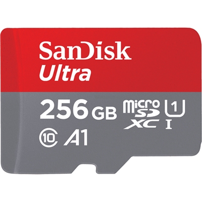 Sandisk SDSQUAR-256G-GN6MA SanDisk Ultra - Tarjeta de memoria flash (adaptador microSDXC a SD Incluido) - 256 GB - A1 / UHS Class 1 / Class10 - microSDXC UHS-I