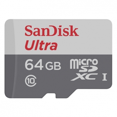 Sandisk SDSQUNS-064G-GN3MA SanDisk Ultra - Tarjeta de memoria flash (adaptador microSDXC a SD Incluido) - 64 GB - UHS-I / Class10 - microSDXC UHS-I
