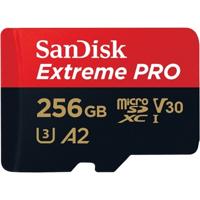Sandisk SDSQXCZ-256G-GN6MA SanDisk Extreme Pro - Tarjeta de memoria flash - 256 GB - A2 / Video Class V30 / UHS-I U3 / Class10 - microSDXC UHS-I