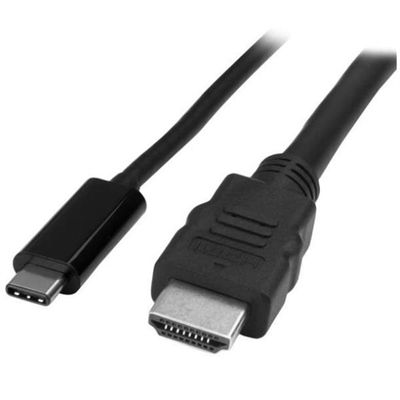 Startech CDP2HDMM2MB Cable 2M Adaptador Usb-C Hdmi - Tipo Conector Externo: Displayport / Usb; Formato Conector Externo: Macho; Tipo Conector Interno: Hdmi; Formato Conector Interno: Macho; Nº De Unidades Por Paquete: 1; Color: Negro