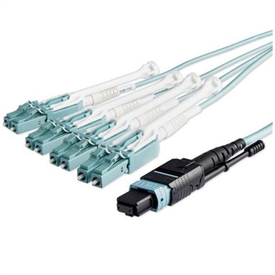 Startech MPO8LCPL2M Mpo/Mtp To Lc Breakout Cable - Plenum-Rated - Om3 40Gb -       Push/Pull-Tab - 2 M (6 Ft.) - Tipología: Multimodo