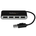 Startech ST4200MINI2 - StarTech.com Concentrador Ladrón USB 2.0 de 4 Puertos con Cable Integrado - Hub Portátil U