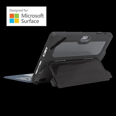 Targus THZ779GL Targus - Funda con tapa para tableta - policarbonato endurecido, poliuretano termoplástico (TPU) - gris - para Microsoft Surface Go, Go 2