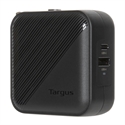 Targus APA803GL - Targus - Adaptador de corriente - GaN - 65 vatios - PD - 2 conectores de salida (USB Tipo 