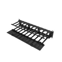 Vertiv VRA1002 1U X 4 Deep Horizontal Cable Manager Single-Sided With Cover (Qty 1) - Unidad Rack: 1 U; Número De Montantes Verticales: 0; Profundidad: 0 Mm; Color: Negro