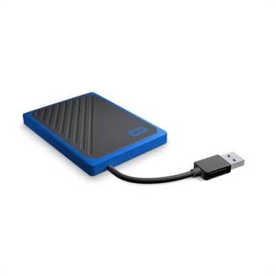 Western-Digital WDBMCG5000ABT-WESN Western Digital My Passport Go. SDD, capacidad: 500 GB, Factor de forma de disco SSD: 2.5. Conector USB: USB tipo A, Versión USB: 3.2 Gen 1 (3.1 Gen 1). Velocidad de lectura: 400 MB/s. Color del producto: Negro, Azul