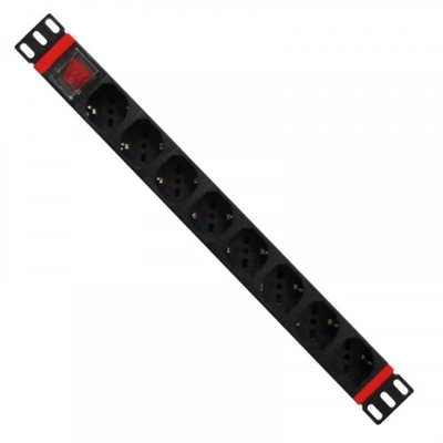 Wp WPN-PDU-C01-08 WP WPN-PDU-C01-08. Capacidad del rack: 1U, Material de la carcasa: Aluminio, Color del producto: Negro, Rojo. Cantidad de salidas AC: 8 salidas AC, Tipo de salida AC: C14 acoplador. Longitud de cable: 2 m, Tipo de cable: H05VV-F 3G 1,5 mm2. Voltaje nominal de salida: 250 V, Potencia máxima: 3500 W