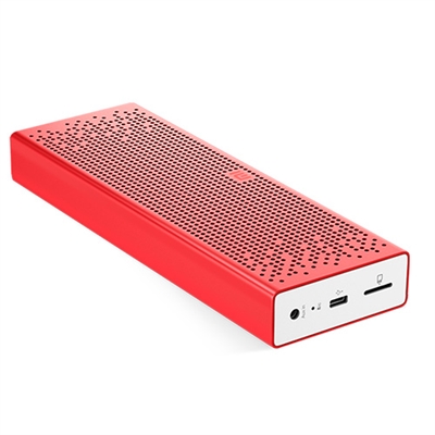 Xiaomi QBH4105GL Xiaomi Mi Bluetooth Speaker. Canales de salida de audio: 2.0 canales, Diámetro del conductor: 3,6 cm. Potencia estimada RMS: 3 W, Obstrucción: 4 O, THD, distorción armónica total: 1%. Tecnología de conectividad: Inalámbrico y alámbrico, Alcance de frecuencia: 85 - 20000 GHz. Color del producto: Rojo, Diseño: Rectángulo. Uso recomendado: Universal