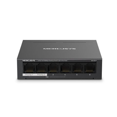 Mercusys Ms106lp Switch Gestionado Fast Ethernet (10/100) Energía Sobre Ethernet (Poe) Negro