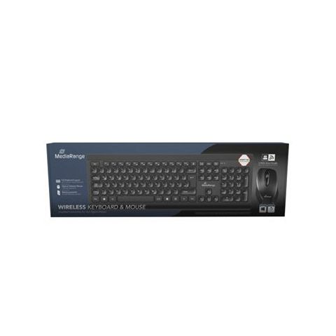 TECLADO + RATON WIRELESS MEDIARANGE MROS104 ES BLACK / 1200