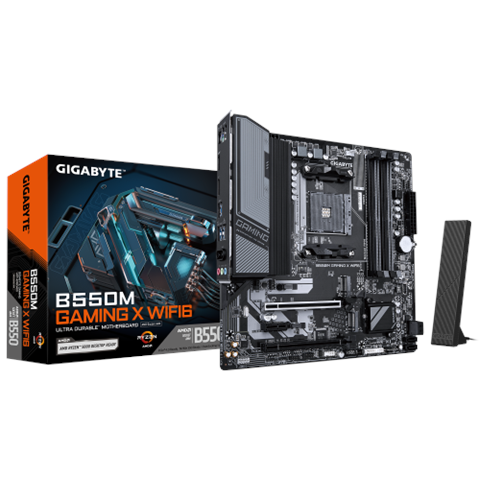 Gigabyte B550m Gaming X Wifi6 Placa Base - Procesadores Amd Ryzen 5000, Vrm De 5+3 Fases, Hasta 3200 Mhz Ddr4, 1X M.2 Pcie 4.0 + 1X M.2 Pcie 3.0, Wi-Fi 6, Lan 1 Gbe, Usb 3.2 Gen 1