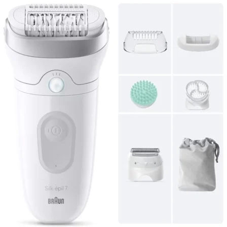 Depiladora Braun Silk Epil Skinspa7 7-081/ Con Batería/ 6 Accesorios