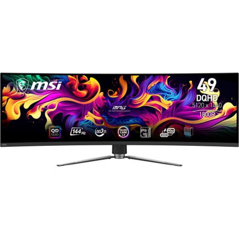 Msi Mpg 491Cqp Qd-Oled Pantalla Para Pc 124,5 Cm (49") 5120 X 1440 Pixeles Dqhd Qdoled Negro
