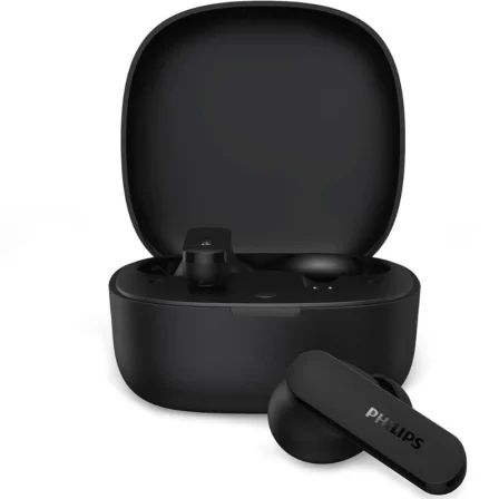 Auriculares Bluetooth Philips Tat2100bk Con Estuche De Carga/ Autonomía 8H/ Negros