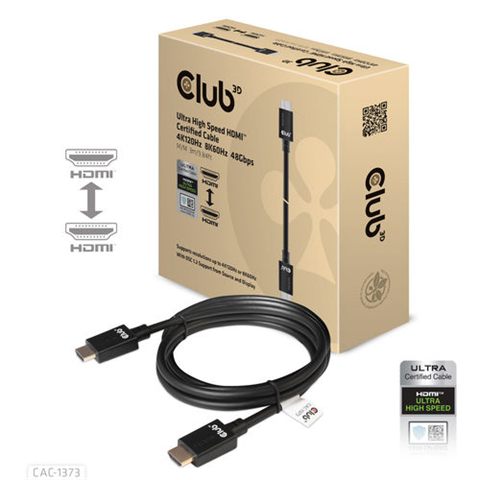 CABLE HDMI CLUB 3D CERTIFICADO 4K120HZ  8K60HZ 48GBPS 3M