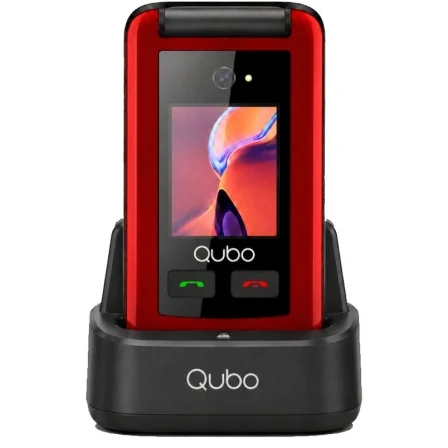 Teléfono Móvil Qubo X-247Rdc 4G Para Personas Mayores/ Rojo