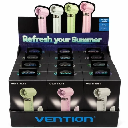 Pack 12 Ventiladores De Mano Vention Pbe-Pack2/ 100 Velocidades