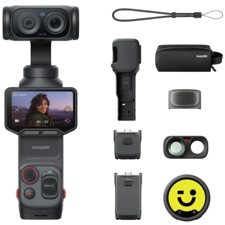 Cámara Digital Deportiva Insta360 Luna Ultra Pack Creador/ 8K/ Ángulo De Visión 360º/ Negra