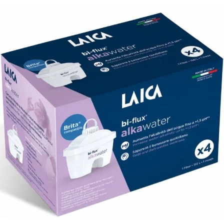 Filtros Bi-Flux Alka Water Laica K4meu01/ Pack 4