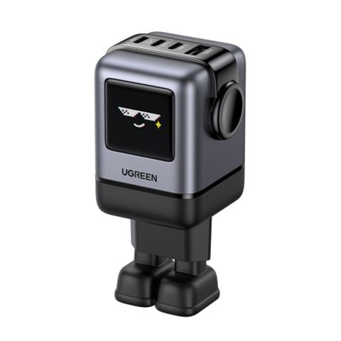 Ugreen 45515B Cargador De Dispositivo Móvil Ordenador Portátil, Teléfono Móvil, Portátil, Batería Portátil, Teléfono Gris Corriente Alterna Carga Rápida Interior