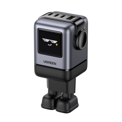 Ugreen 45515B Cargador De Dispositivo Móvil Ordenador Portátil, Teléfono Móvil, Portátil, Batería Portátil, Teléfono Gris Corriente Alterna Carga Rápida Interior