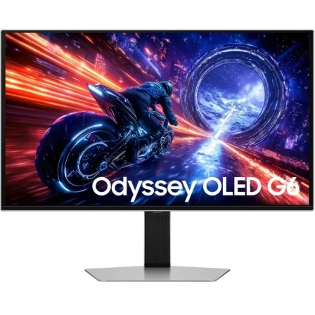 Monitor Gaming Samsung Odyssey Oled G6 G60sf S27fg604su 27"/ Qhd/ 0.03Ms/ 500Hz/ Qd-Oled/ Regulable En Altura/ Plata