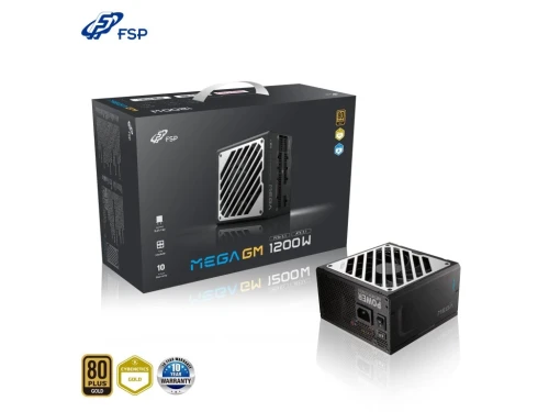 Fsp Mega-1200Gm 1200W 80 Plus Gold Full Modular Atx3.1 Pcie 5.1 12V-2X6