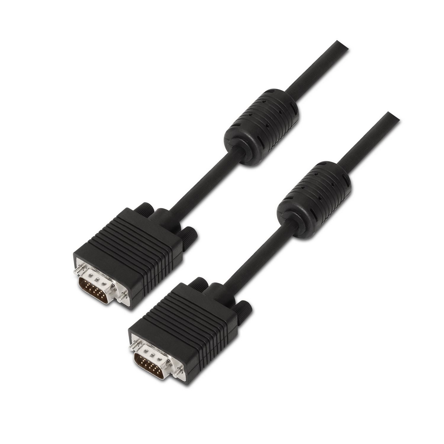 Cable Svga Aisens A113-0077/ Vga Macho - Vga Macho/ Hasta 3 W/ 10Mbps/ 25M/ Negro