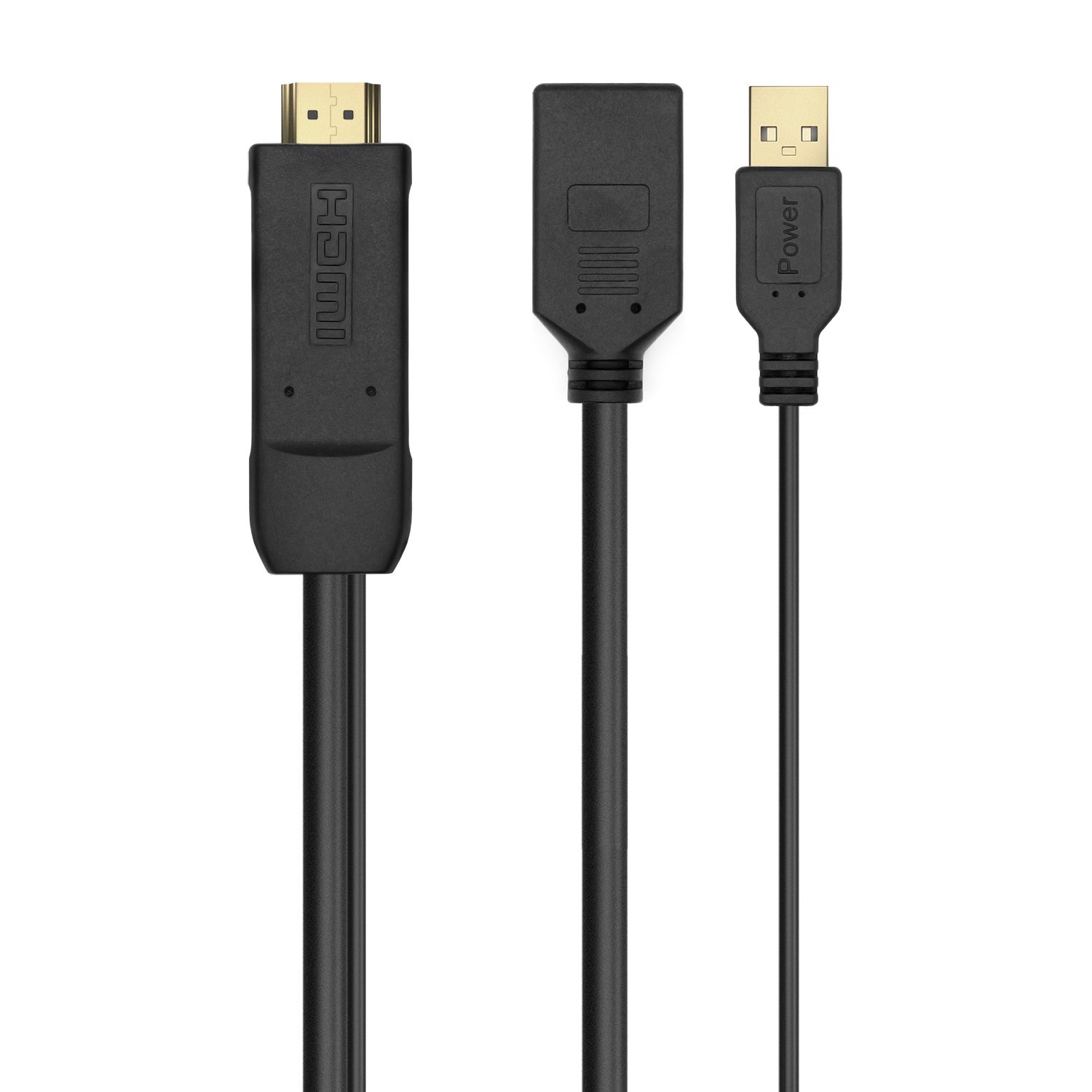 Cable Conversor 4K Aisens A122-0642/ HDMI Macho - DisplayPort Hembra - USB Macho/ Hasta 10 W/ 2250Mbps/ 10 Cm + 10 Cm/ Negro