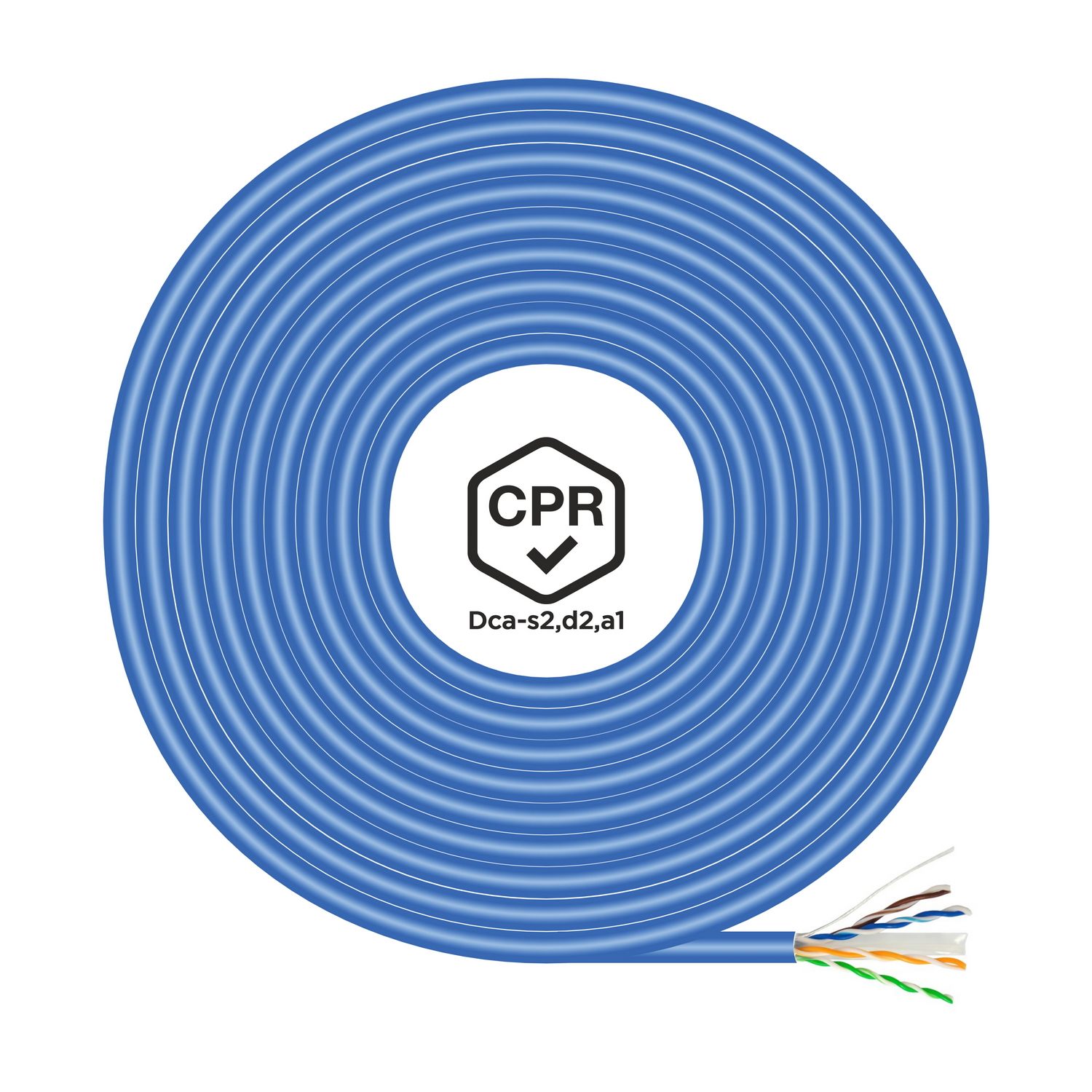 Bobina De Cable Rj45 Utp Awg24 Lszh Cpr Dca Aisens A135-0663 Cat.6/ 305M/ Azul