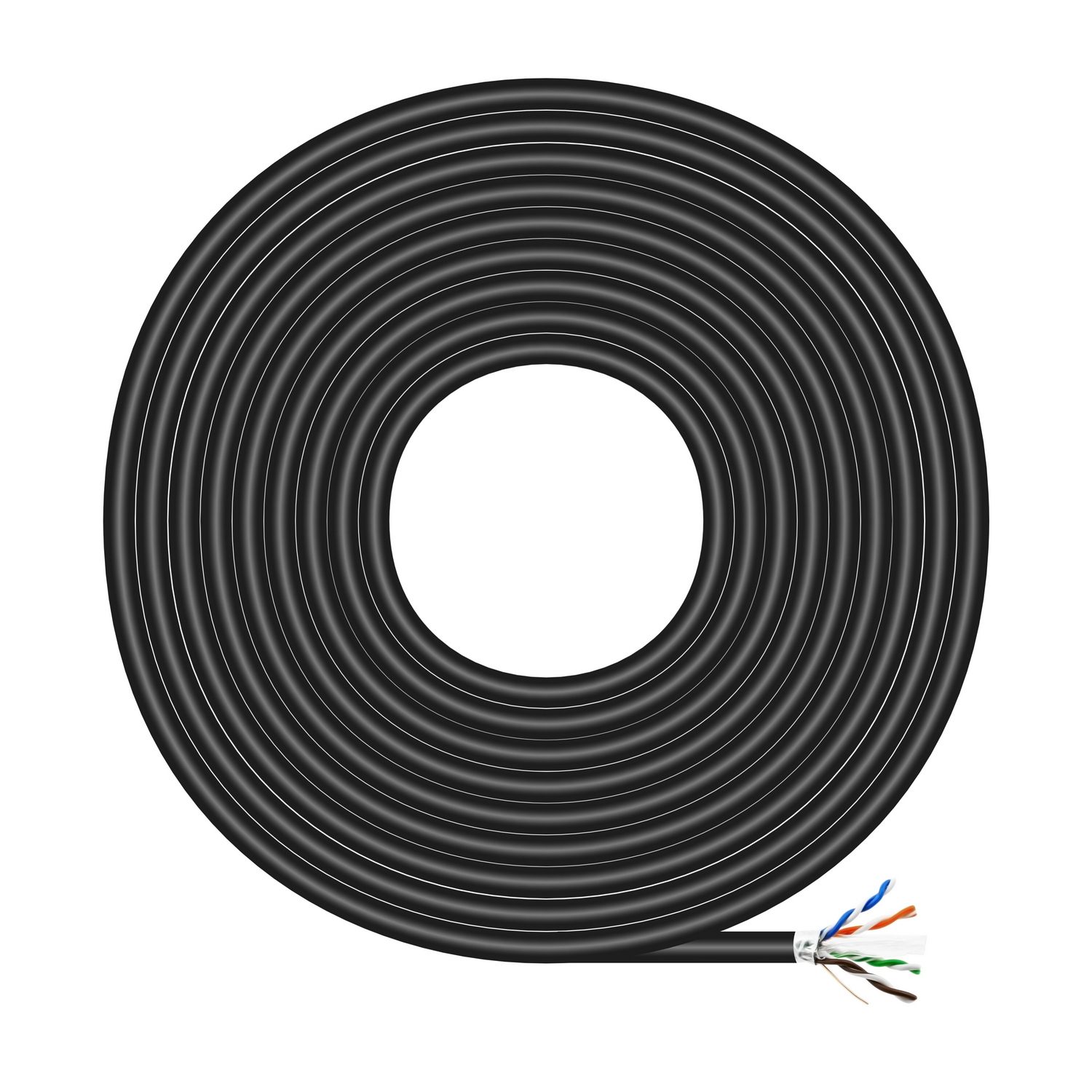 Bobina De Cable Rj45 Para Exteriores Ftp Awg24 Aisens A135-0674 Cat.6/ 305M/ Impermeable/ Negro