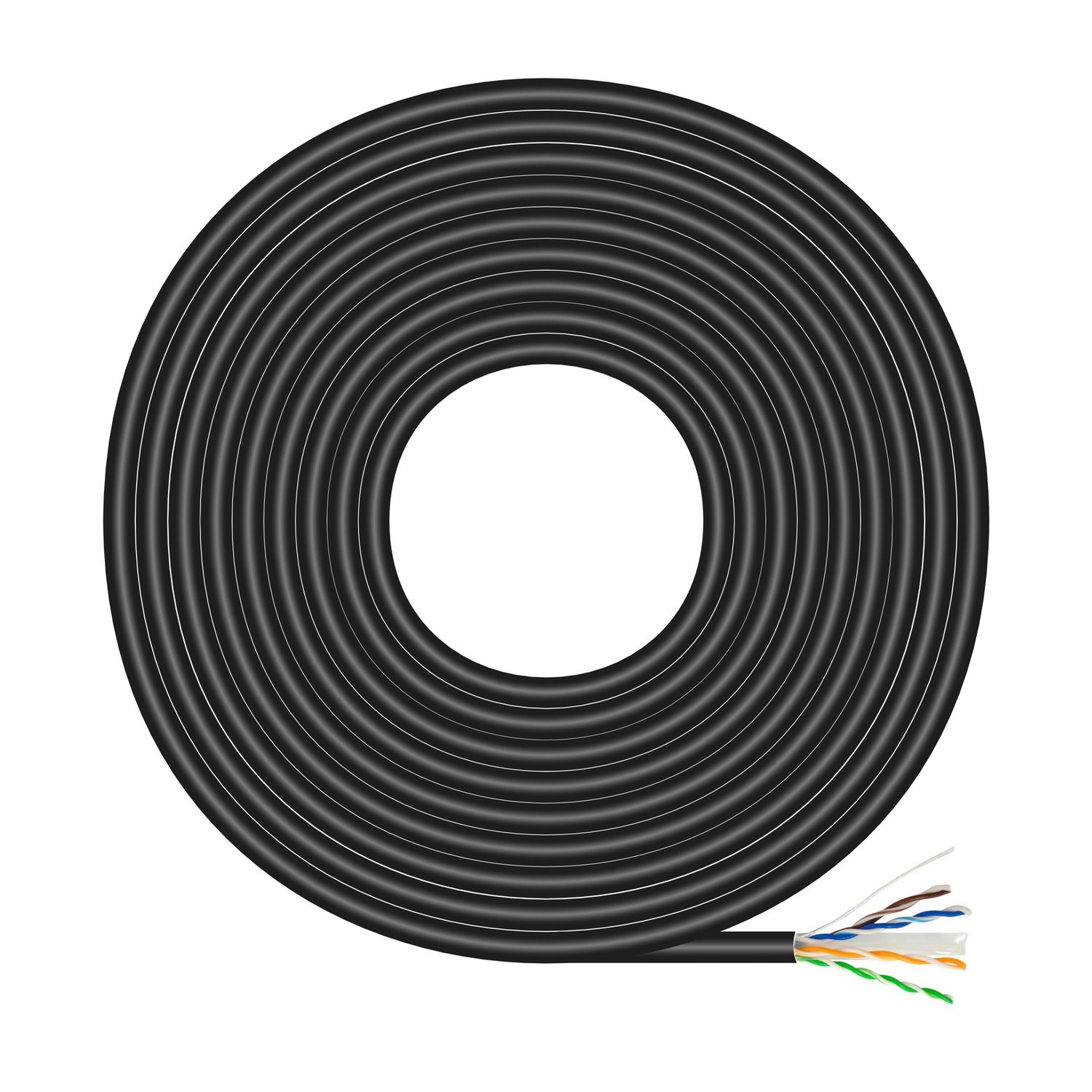 Bobina De Cable Rj45 Para Exteriores Utp Awg23 Aisens A135-0675 Cat.6/ 100M/ Impermeable/ Negro