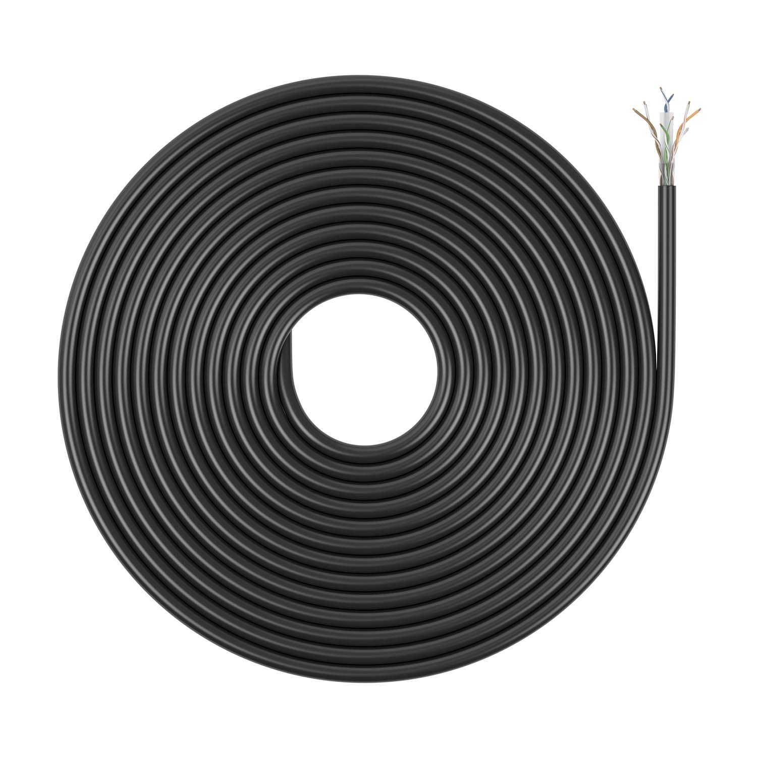 Bobina De Cable Rj45 Para Exteriores Utp Awg23 Aisens A135-0751 Cat.6/ 305M/ Impermeable/ Negro