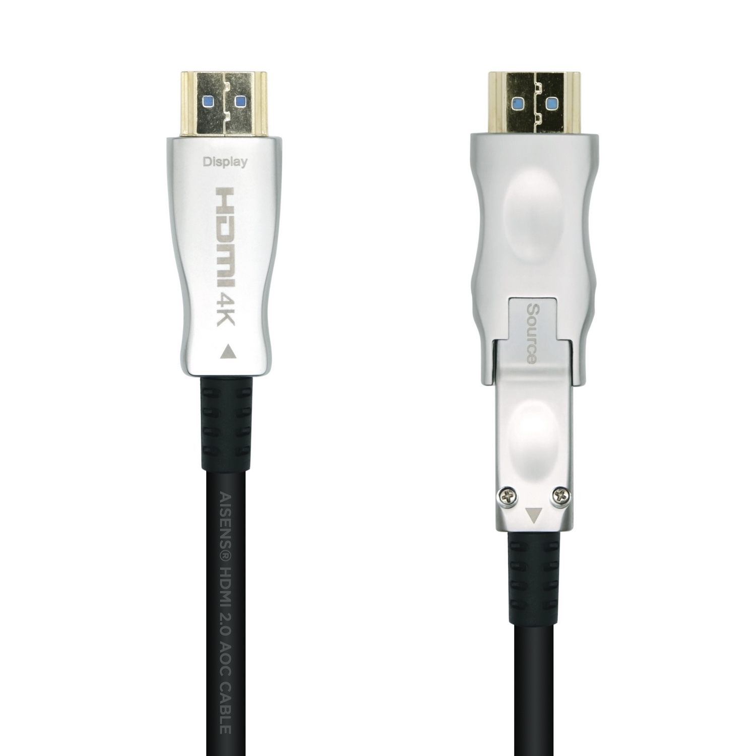 Cable HDMI 2.0 Aoc 4K Desmontable Aisens A148-0510/ HDMI Macho / D Macho - HDMI Macho/ 15M/ Negro