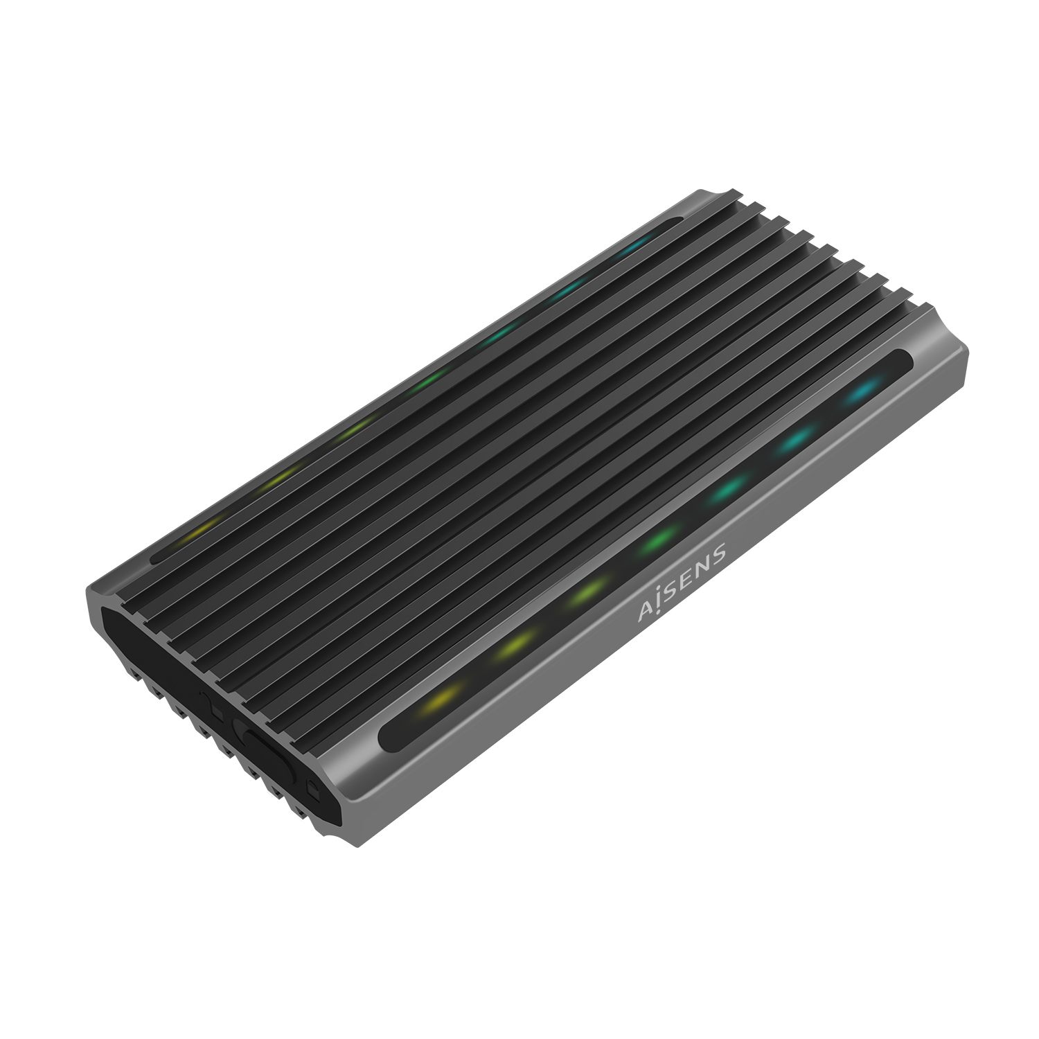 Caja Externa Para Disco SSD M.2 Sata/NVMe Aisens Asm2-Rgb011gr/ USB 3.2 Gen2/ Sin Tornillos
