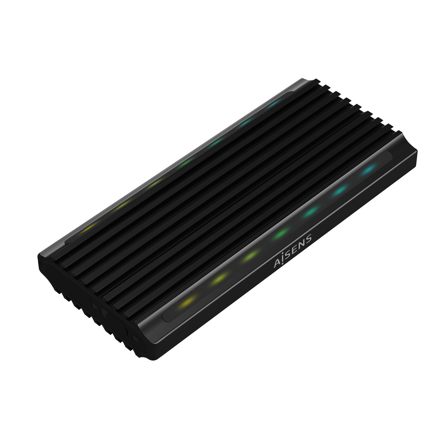 Caja Externa Para Disco SSD M.2 Sata/NVMe Aisens Asm2-Rgb012b/ USB 3.2/ Sin Tornillos