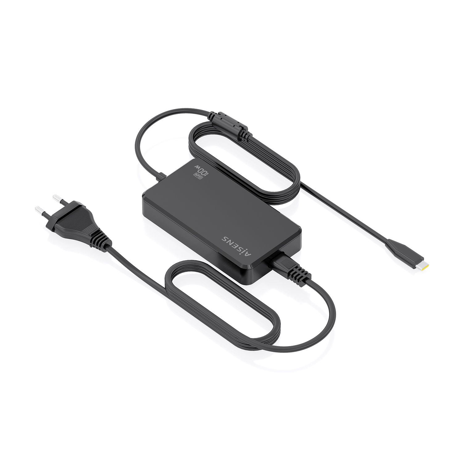 Cargador Sobremesa Gan Aisens Asch-1Pd100d070-Bk/ 1Xusb Tipo-C/ 100 W