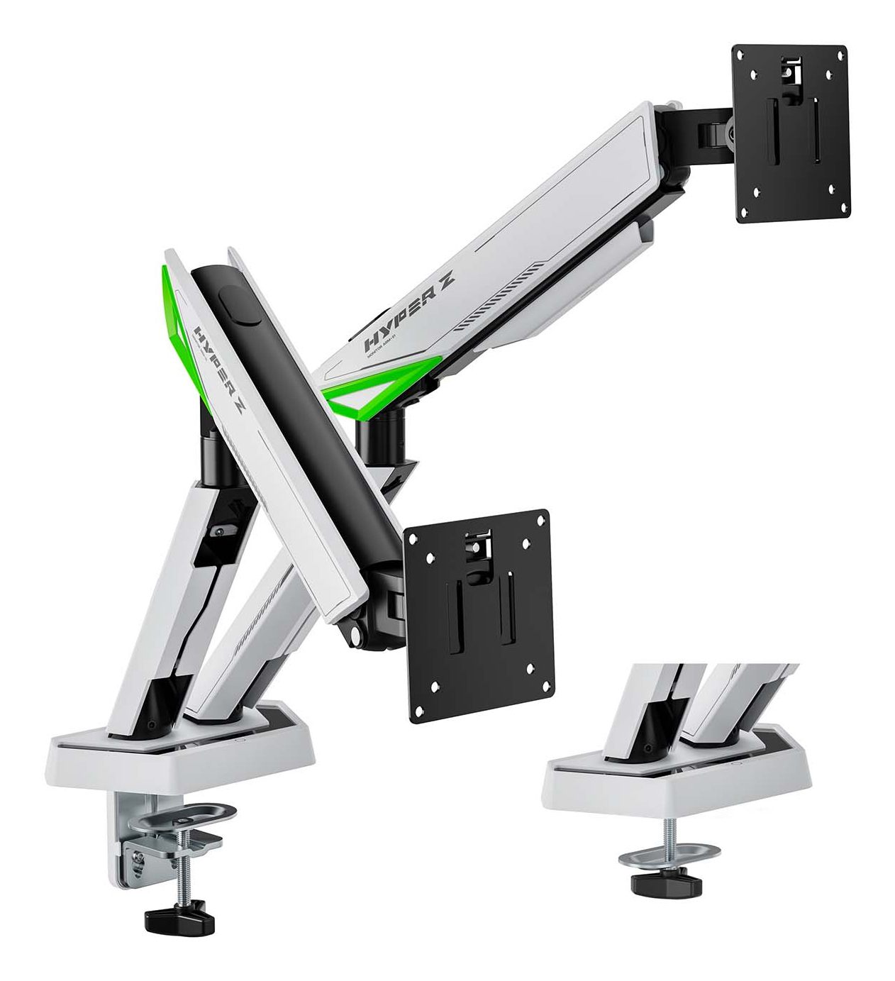 Soporte De Mesa Gaming Con Contrapeso Para 2 Monitores Aisens Dt38tsr-345/ Giratorio/ Inclinable/ Hasta 16Kg