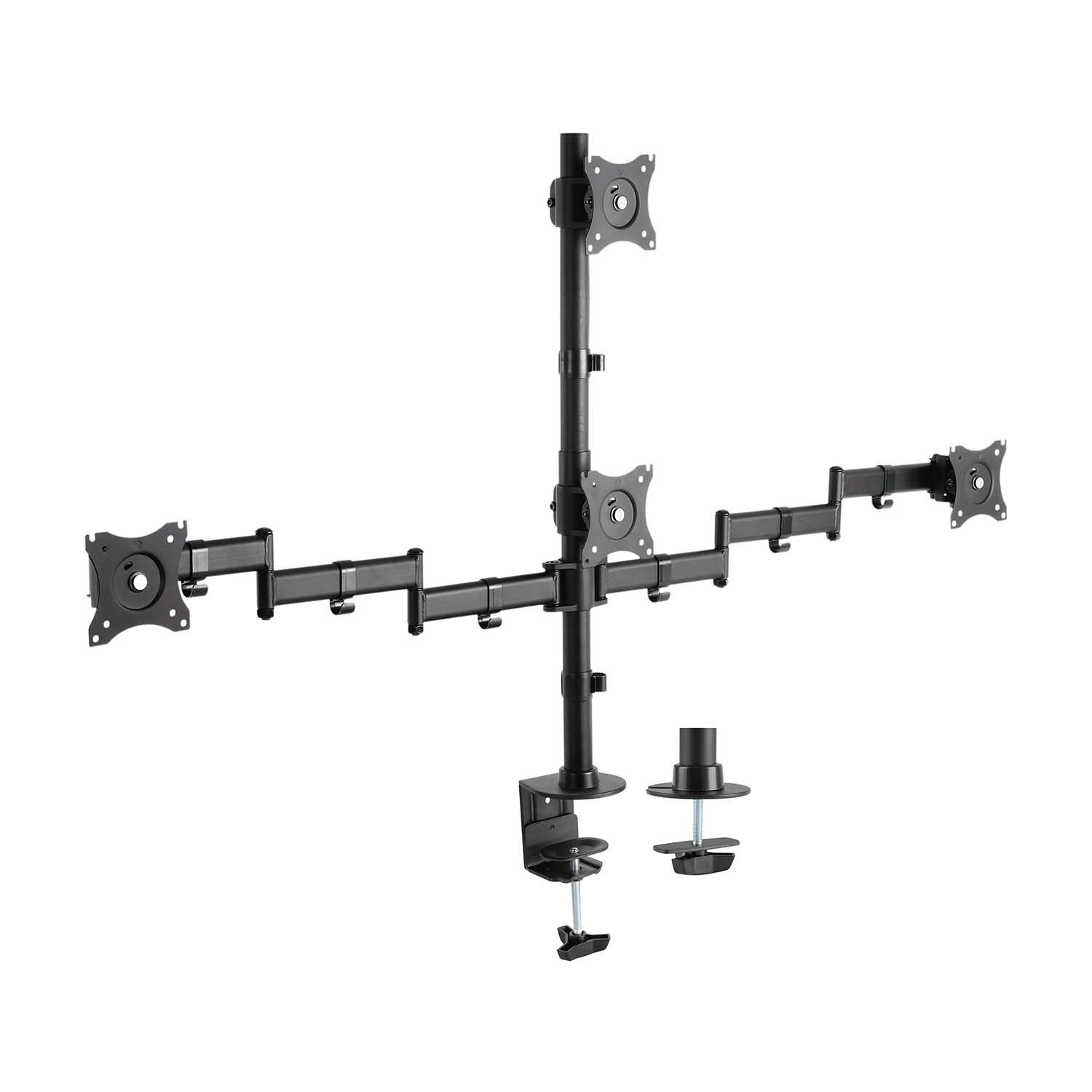 Soporte De Mesa Para 4 Monitores Y Tv Aisens Dt27tsr-379/ Giratorio/ Inclinable/ Hasta 8Kg