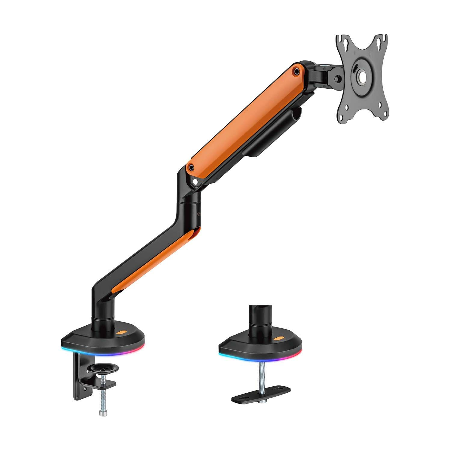 Soporte De Mesa Gaming Con Contrapeso Para Monitor Y Tv Aisens Dt32tsr-249/ Giratorio/ Inclinable/ Hasta 9Kg/ Con Iluminación Rgb