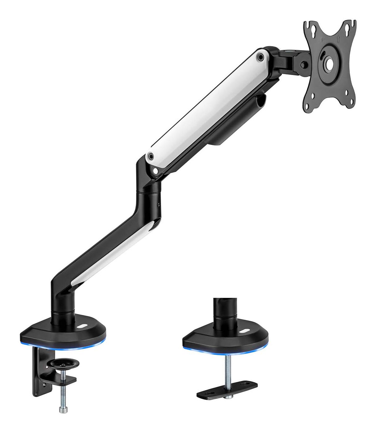 Soporte De Mesa Gaming Con Contrapeso Para Monitor Aisens Dt32tsr-295/ Giratorio/ Inclinable/ Hasta 9Kg/ Con Iluminación Rgb