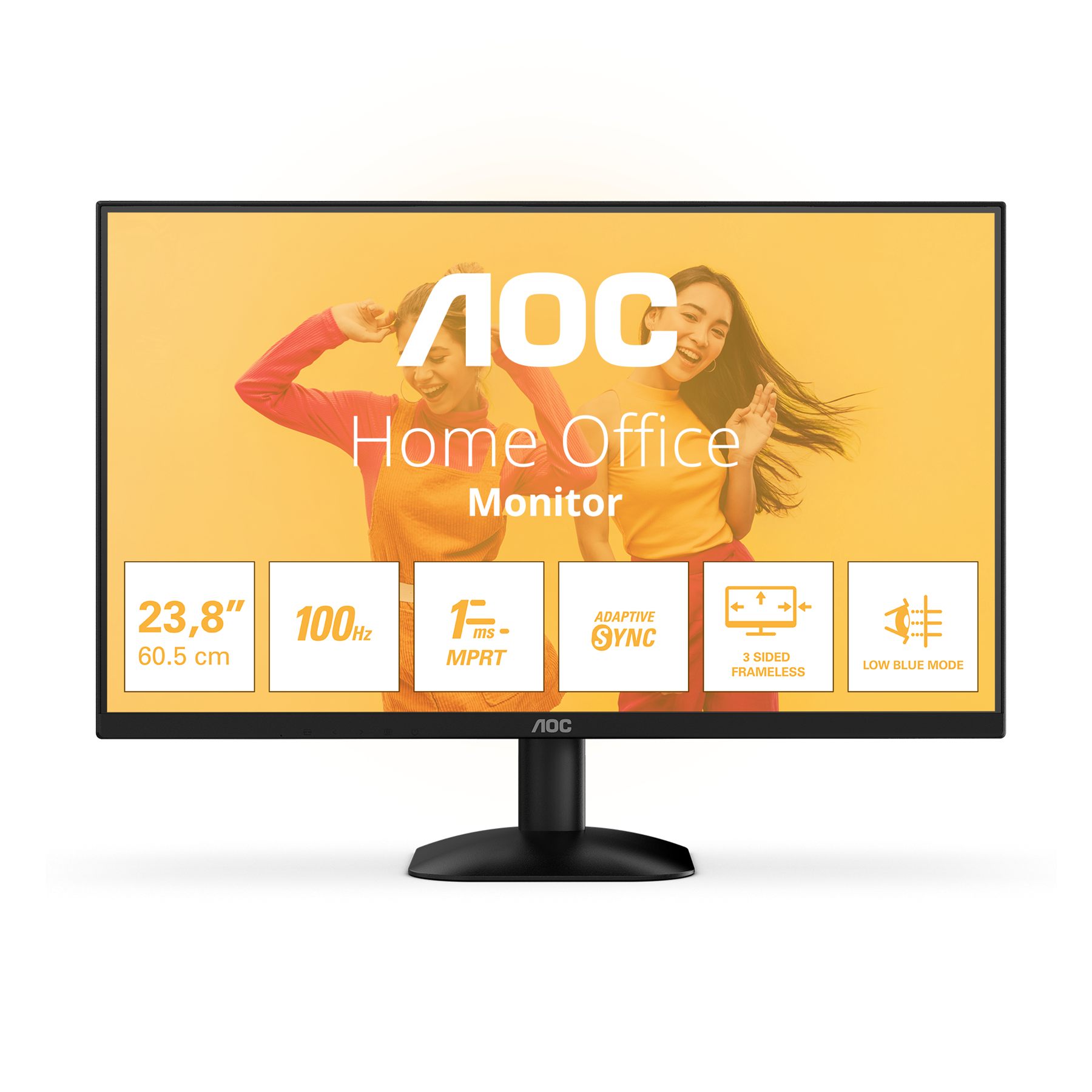 Monitor Aoc 24B35hm2 24"/ Full HD/ Negro