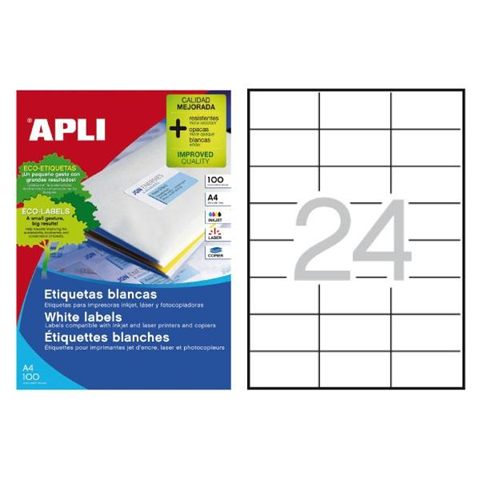 Etiquetas Adhesivas Apli 1273/ 70 X 37Mm/ 100 Hojas