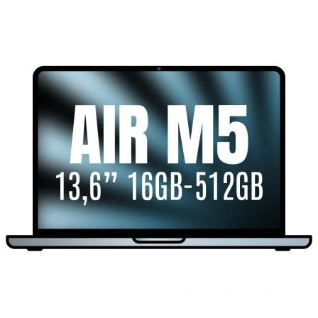Apple Macbook Air 13,6"/ M5 10-Core CPU/ 16 GB/ 512 GB SSD/ 8-Core GPU/ Azul